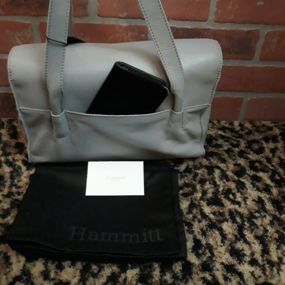 HAMMITT Shawn Gray Mist Handbag Silver TWO STRAPS - Picture 5 of 8